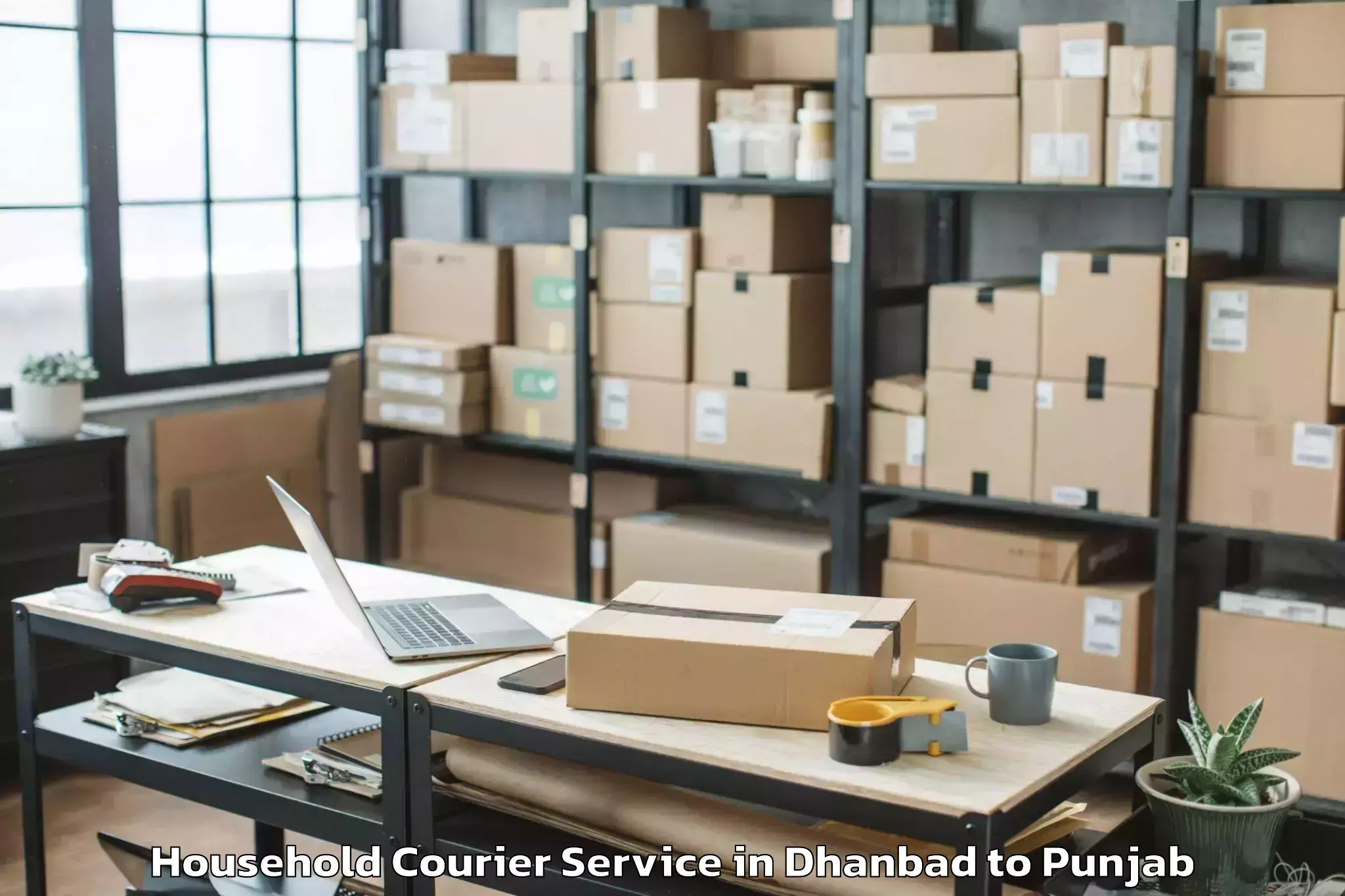 Professional Dhanbad to Siswan Household Courier